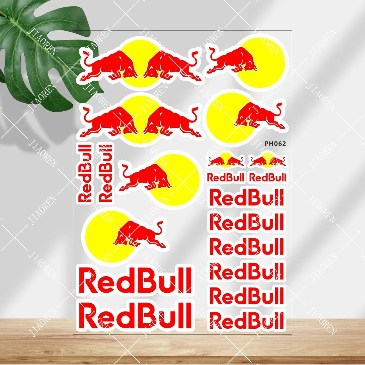 AliExpress Christmas Red Bull Sticker Logo Motorcycle Tank Helmet Car Bike Reflective Decal Kit