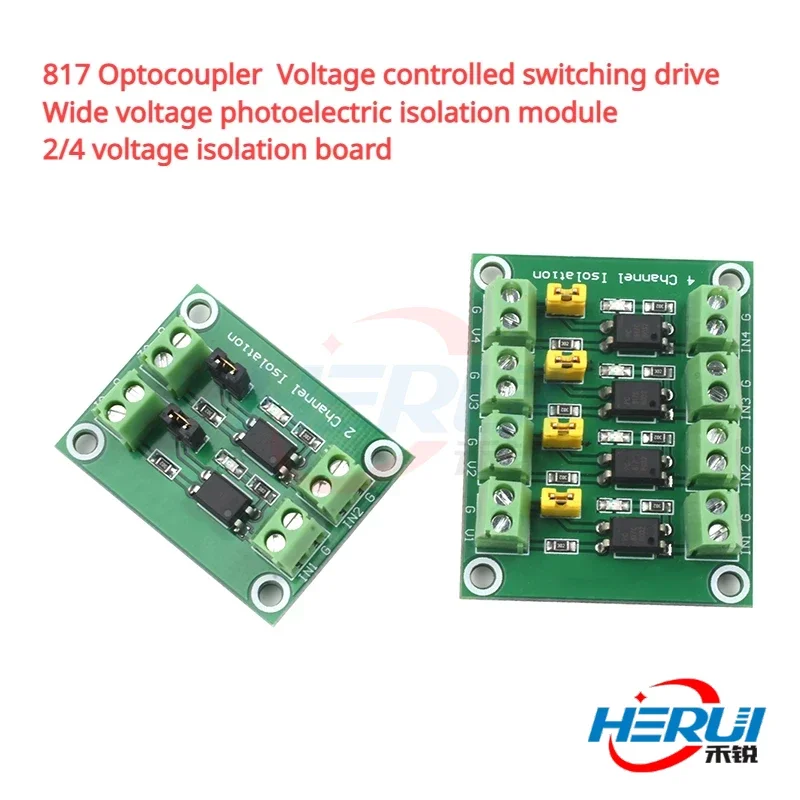 817 Optocoupler Voltage controlled switching drive Wide voltage photoelectric isolation module 2/4 voltage isolation board