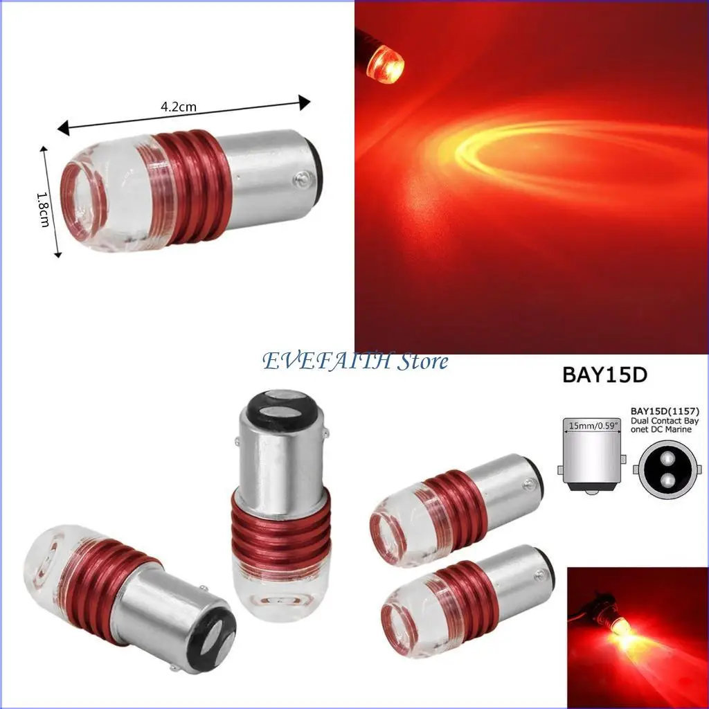 124B Automotive Flashing 1156 1157 2W LED Projector Bulb For Car Tail Brake Light Auto Turn Lamp