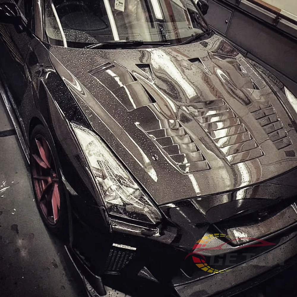 

Новый карбоновый капот в стиле GTC для Nissan GTR R35 с болтами и винтами в комплекте, высокополированный, крепление на болтах
