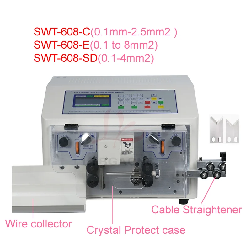 

SWT508 Update SWT608C/SD/E Automatic Electric Wire Peeling Stripping Cutting Machine 0.1-8.0mm2 Cable Cutter Stripper 220V 110V