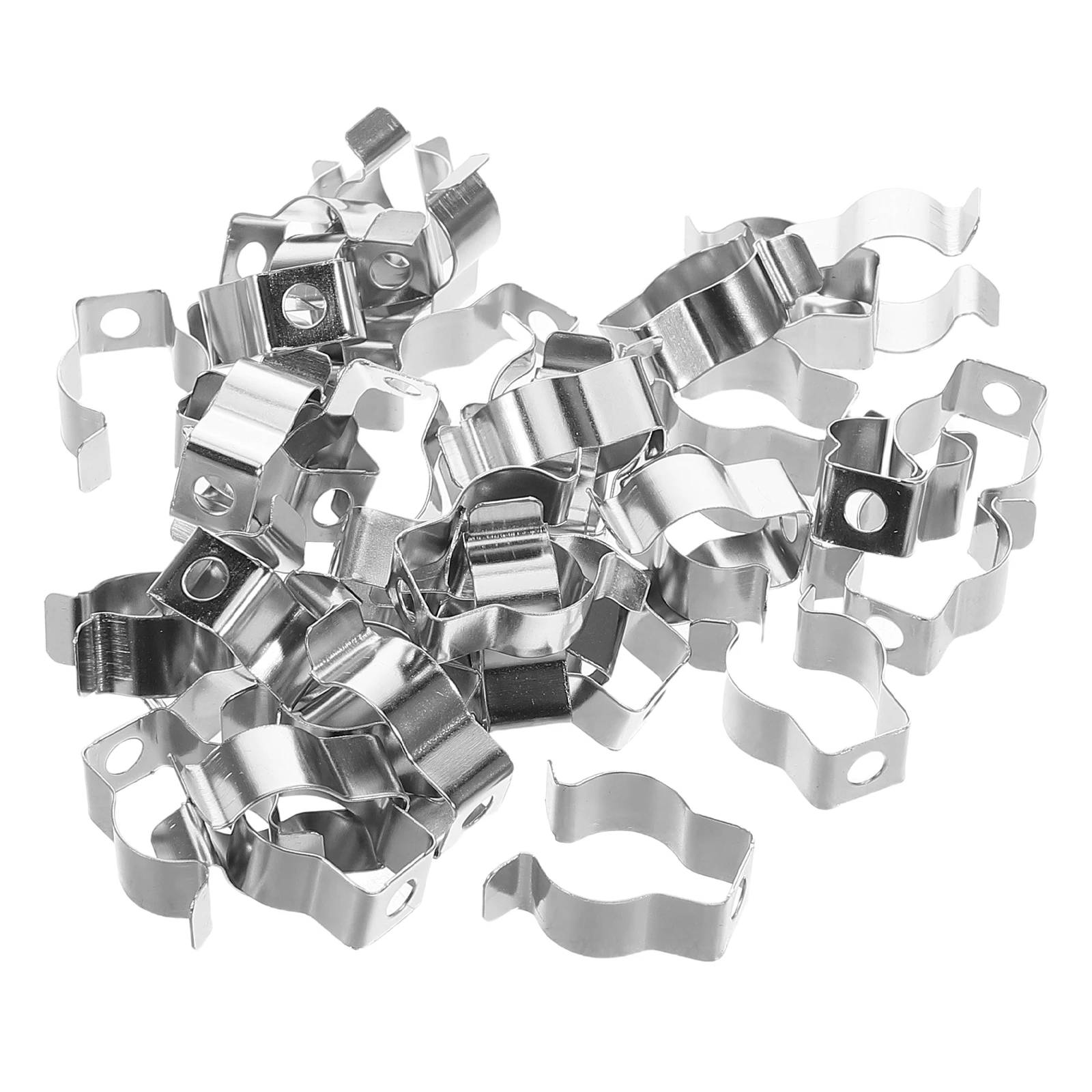 

100pcs LED Light Clips Fluorescent Tube Holder Silver Manganese Steel Wall Ceiling Lamp Fixing Accessories Easy Installation