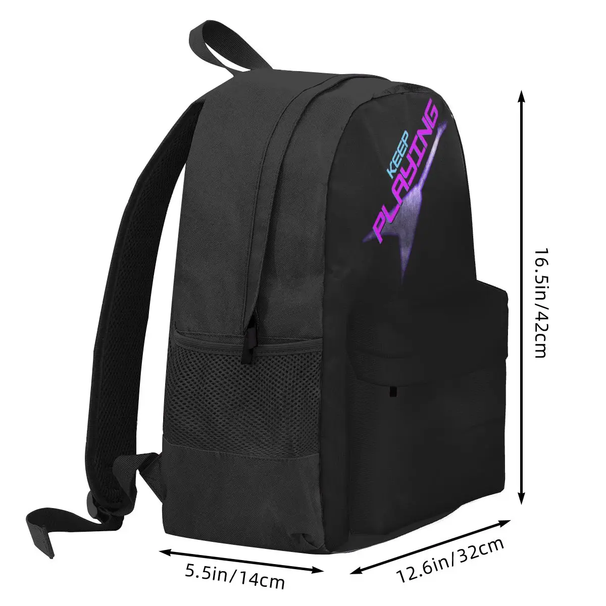 Keep Playing Guitar Backpack Student BookBag Children School Bag Computer Shoulder Bags for Boys Girls