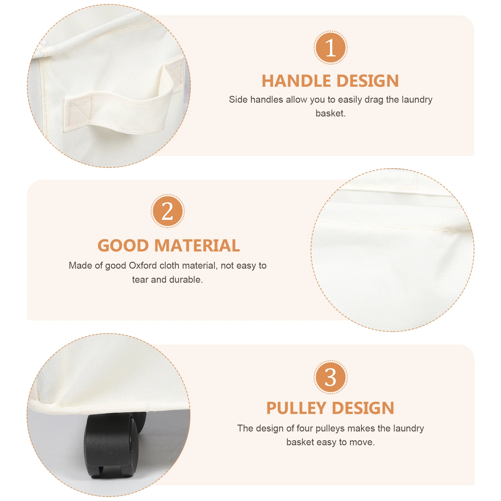 

Premium Oxford Cloth Rolling Slim Hamper With Handle Narrow Foldable Basket For Dirty Clothes Bedroom Bathroom Dorm Use Laundry