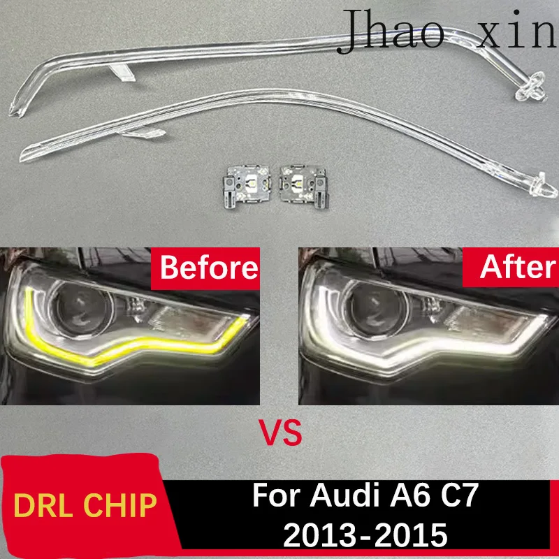 module-de-circuit-imprime-pour-phares-de-voiture-audi-a6-c7-2013-2015-tube-guide-lumiere-drl-module-de-ballast-de-lumiere-blanche-puce-angel-eye