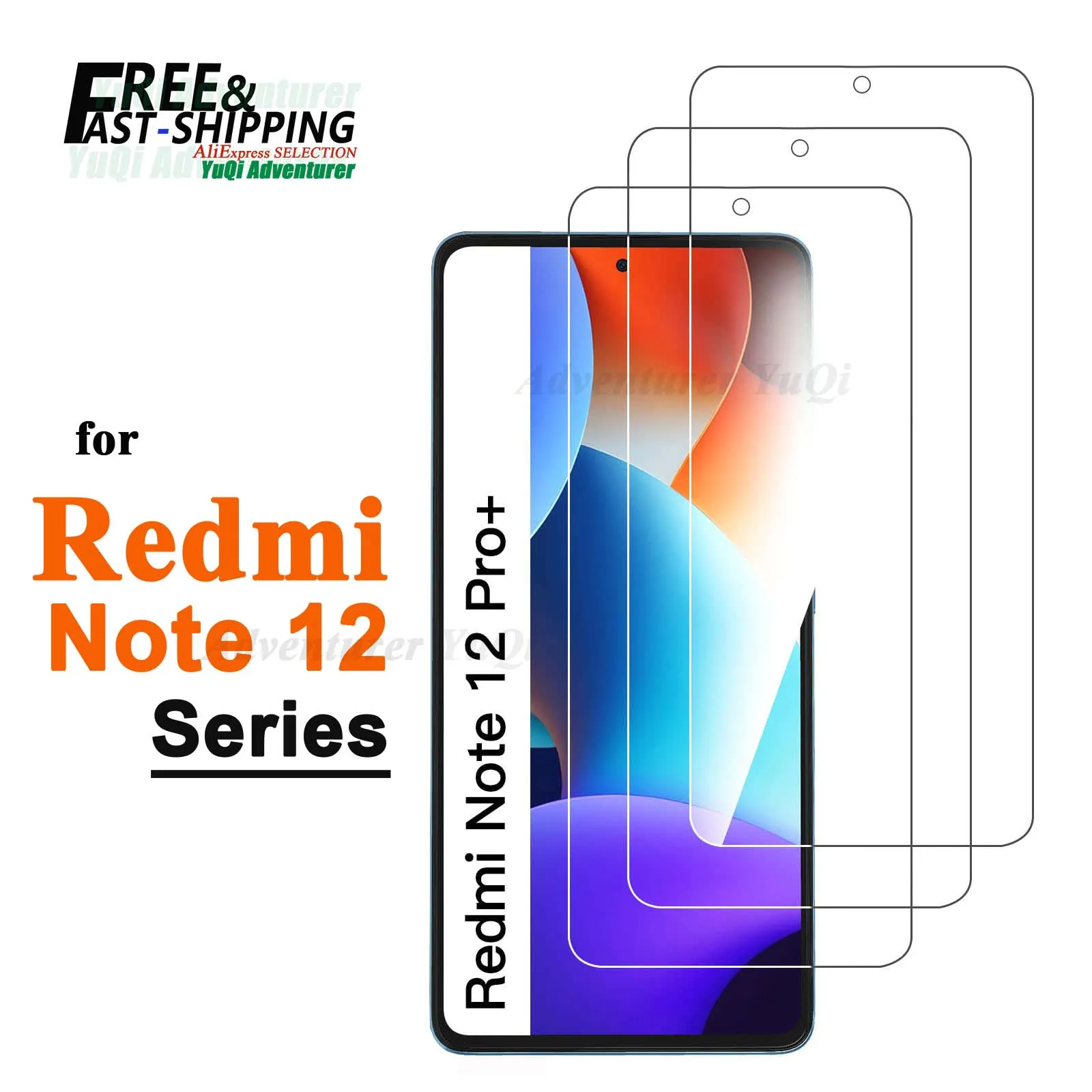 

Screen Protector For Xiaomi Redmi Note 12 Pro Plus 4G 5G Tempered Glass HD Crystal High Aluminum 9H Anti Scratch Case Friendly