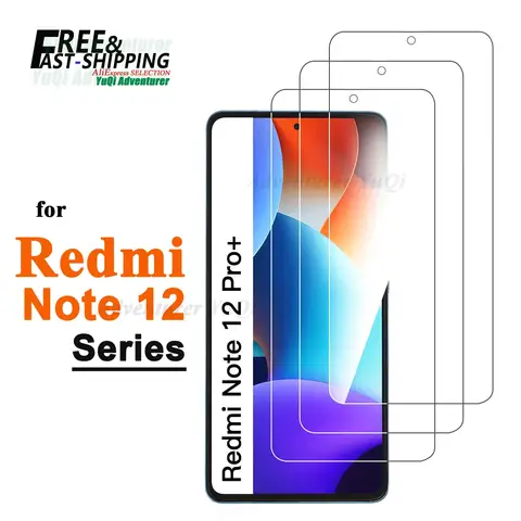 ป้องกันหน้าจอสําหรับXiaomi Redmiหมายเหตุ 12 Pro Plus 4G 5GกระจกนิรภัยHDคริสตัลอลูมิเนียมสูง 9H Anti Scratchกรณีที่เป็นมิตร