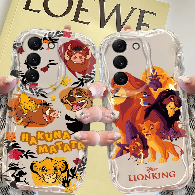 Disney The Lion King Cream Phone Case For Samsung A 73 72 55 54 53 52 51 50 35 34 33 32 31 30 25 24 S Funda Shell Soft Cover