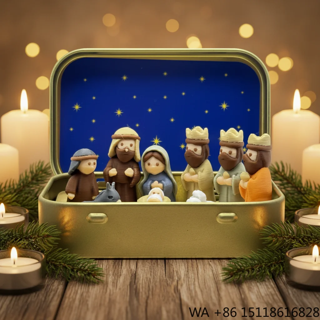 Wancai Original Manufacturer OEM 3D Printed 1/12 Scale Nativity Figurine Set Religious Movie & TV Theme Decoration Gift