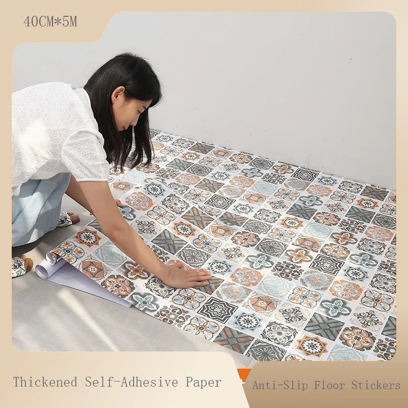 

Anti-Slip Floor Stickers Thickening Kitchen Bathroom Balcony Floor Self-Adhesive Tile Wall Stickers Home Decoration 3D Wallpaper