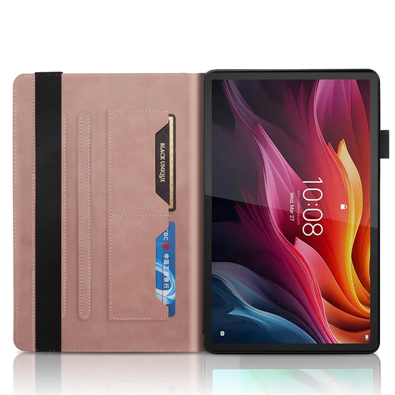 Coque dla Lenovo Idea Tab Pro 12.7 Etui z wytłoczonym drzewem PU Skórzany portfel z klapką dla Funda Lenovo Idea Tab Pro Etui TB373FU — zdjęcie produktu 3