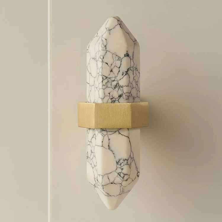 Brass Marble White Black Pink Blue Decorative Furniture Wardrobe Door Cabinet Drawer T-bar Knob