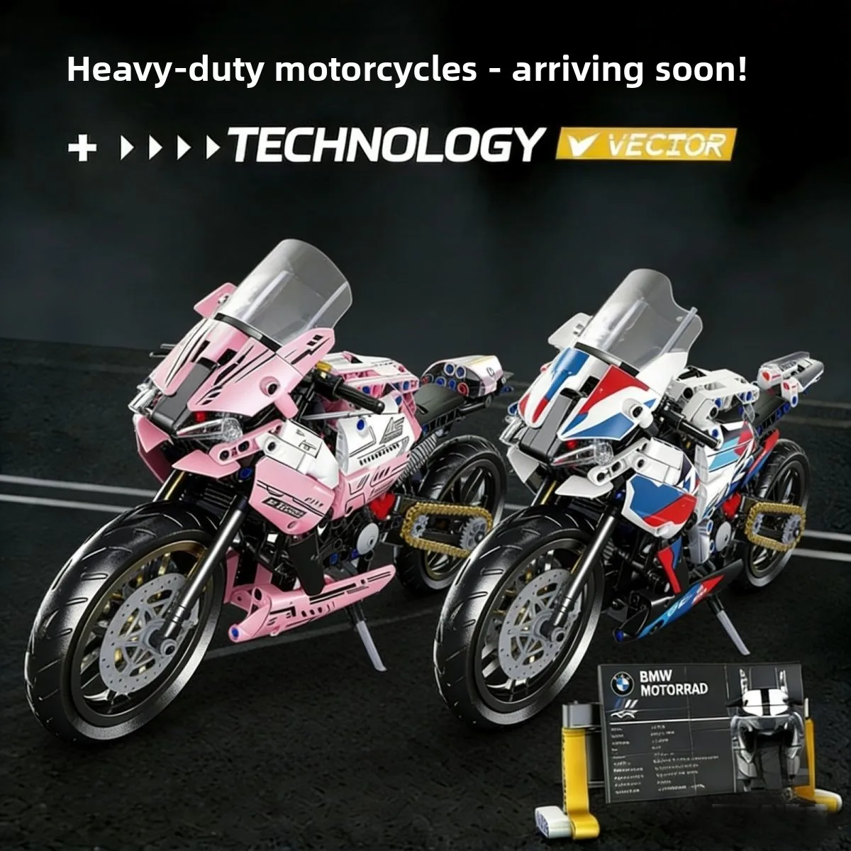

New Building Block M1000RR Motorcycle Adult Large Model Puzzle Assembly Toys Car Boys Girls Christmas Halloween Birthday Gifts