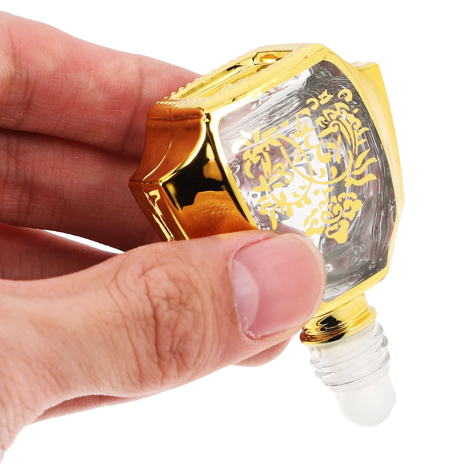 2개 휴대용 에센셜 오일 병 유리 롤온 리필 가능한 여행용 향수 용기 개인 향수용 소형 우아한 디자인