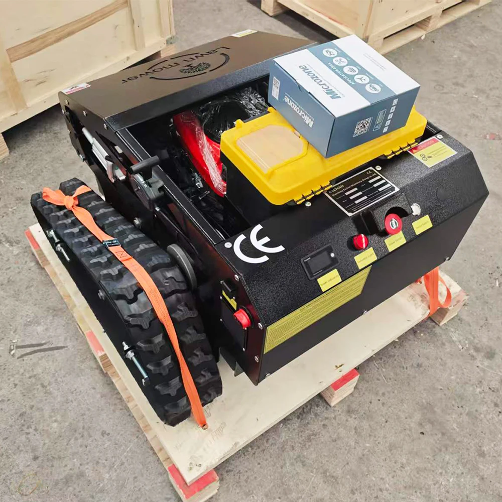 CE EPA Certified 550mm Remote Control Crawler Lawn Mower Customized Heavy Duty All Terrain Grass Cutter Machine