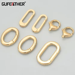 GUFEATHER MF20,jewelry accessories,316L stainless steel,nickel free,hand made,charms,jewelry making,clasp hooks,2pcs/lot
