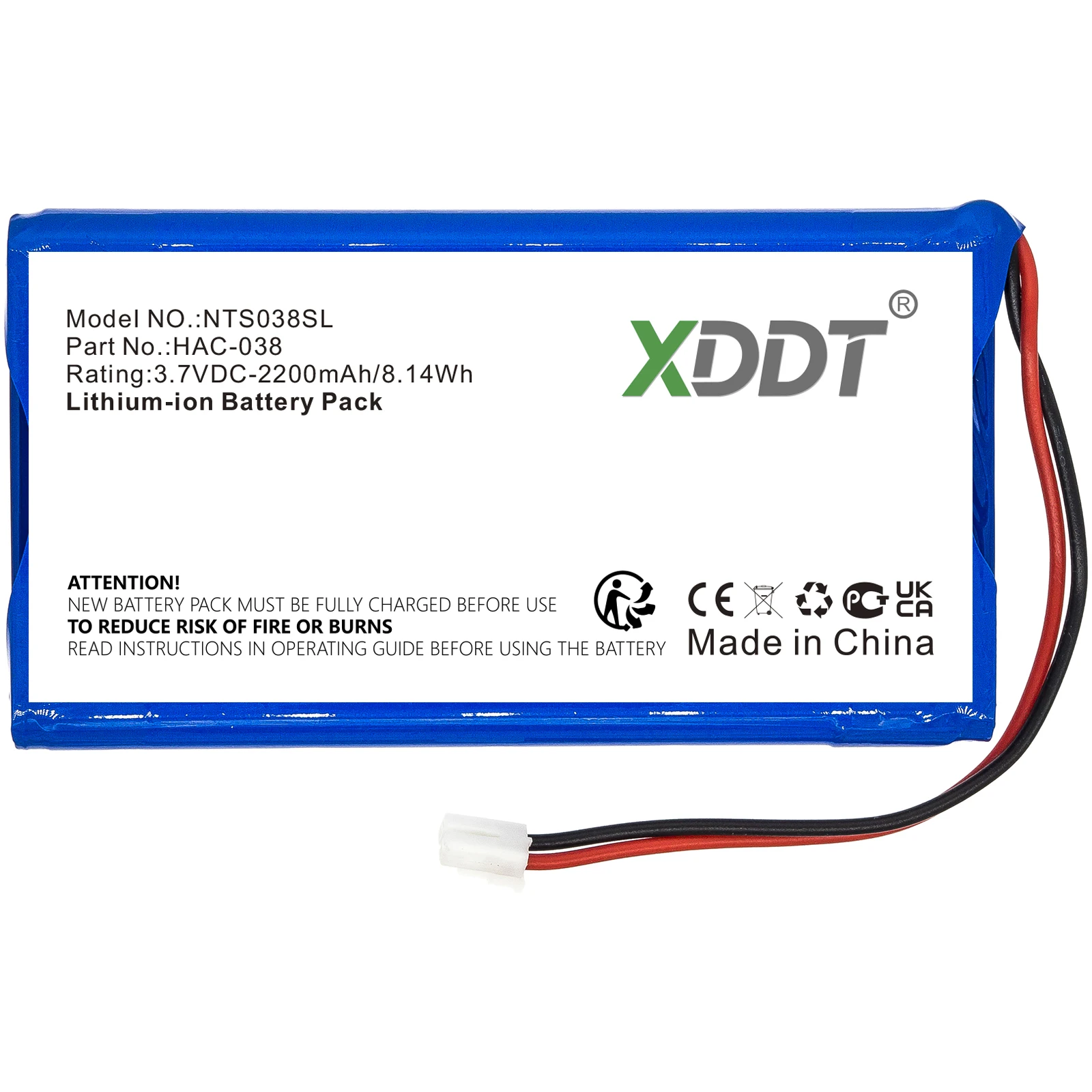 Game Console 2200mAh Battery For Nintendo:Mario Kart Live,Home Circuit,1670-9900,HAC-038, 9.14Wh Li-ion 3.7V