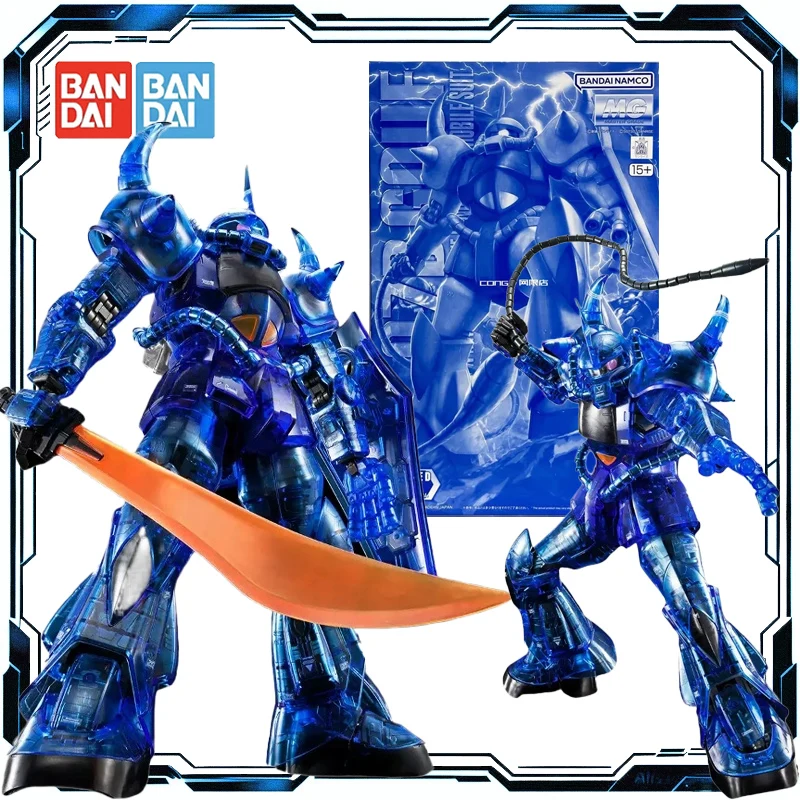 Bandai Original Gundam MG 1/144 MS-07B GOUF Ver 2.0 modèle d'assemblage figurine jouets pour garçons filles enfants cadeau à collectionner