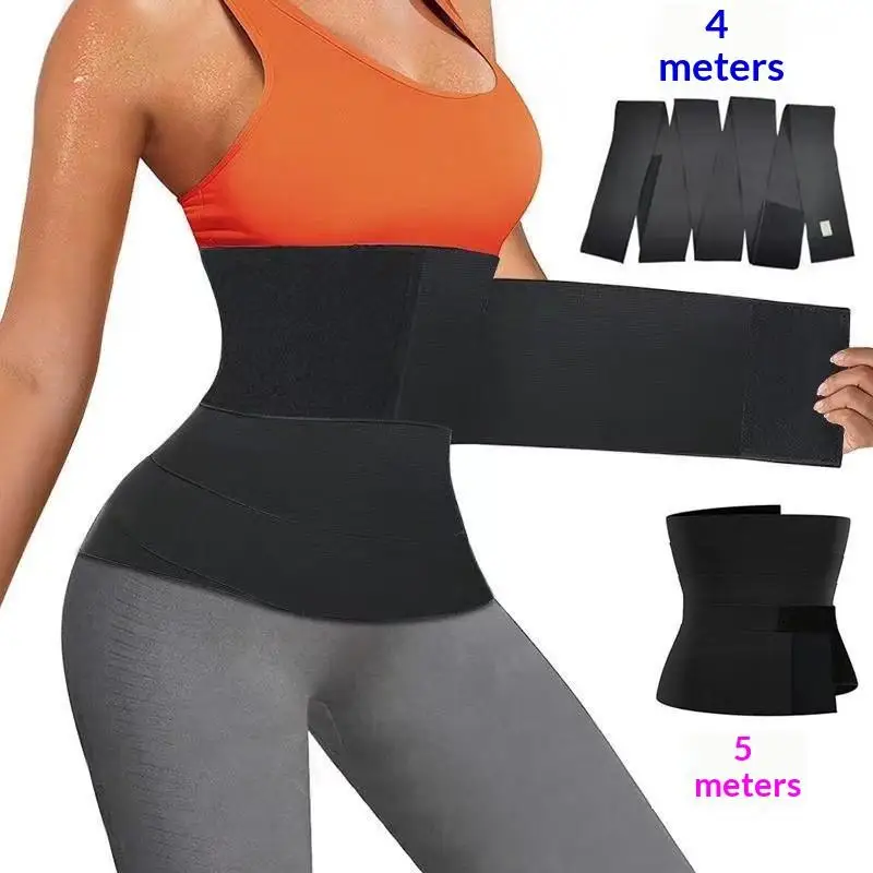 Wrap Bandage Waist Trainer For Women Trimmer Tummy Sweat Waist Wraps Belt With Loop Stomach/Belly/Body Shaper