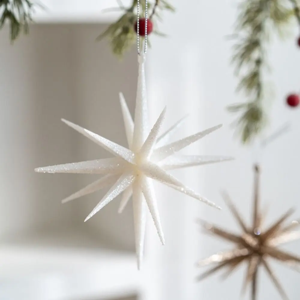 Hangging Christmas Tree Star Pendant Photographic Props Exploding Star Xmas Ornament Transparent Party Supplies