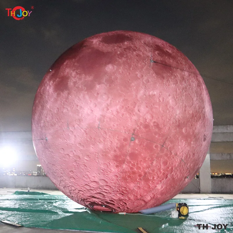

Blow Up 8m/26ft Giant Inflatable Moon With Built in LED Lights Super Big Planet Balloon Moon Balloon For Festival Decoration