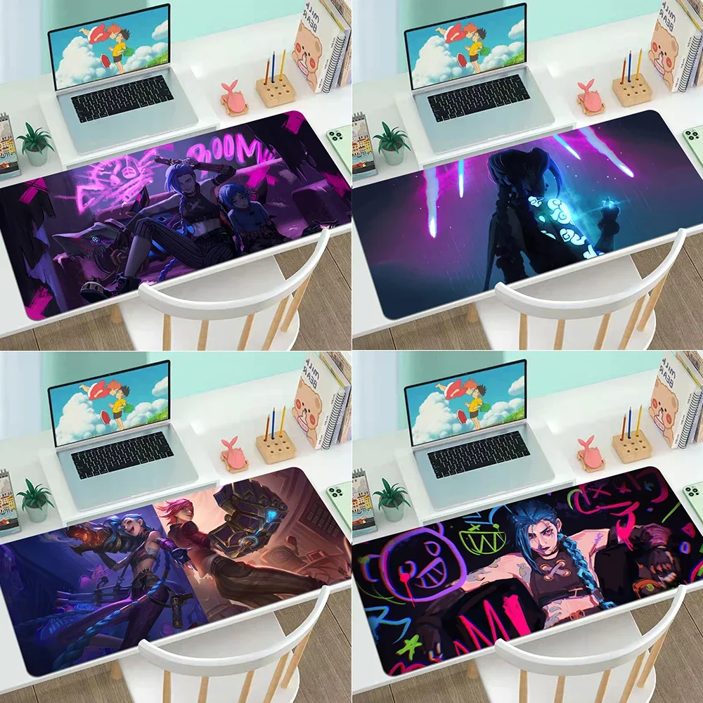 

Mouse Pad Gamer Arcane Desk Mat Large Mousepad Gamer Accessories PC Computer Keyboard Desk Pad ALeague of Legends Jinx Rubber