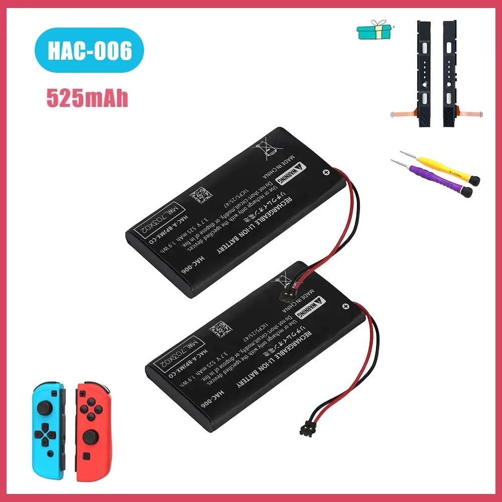 

NS Original HAC-006 525mAh Battery For Nintendo Switch NS Joy Con Controller With Joycon Handle Left and Right Sliding Rails