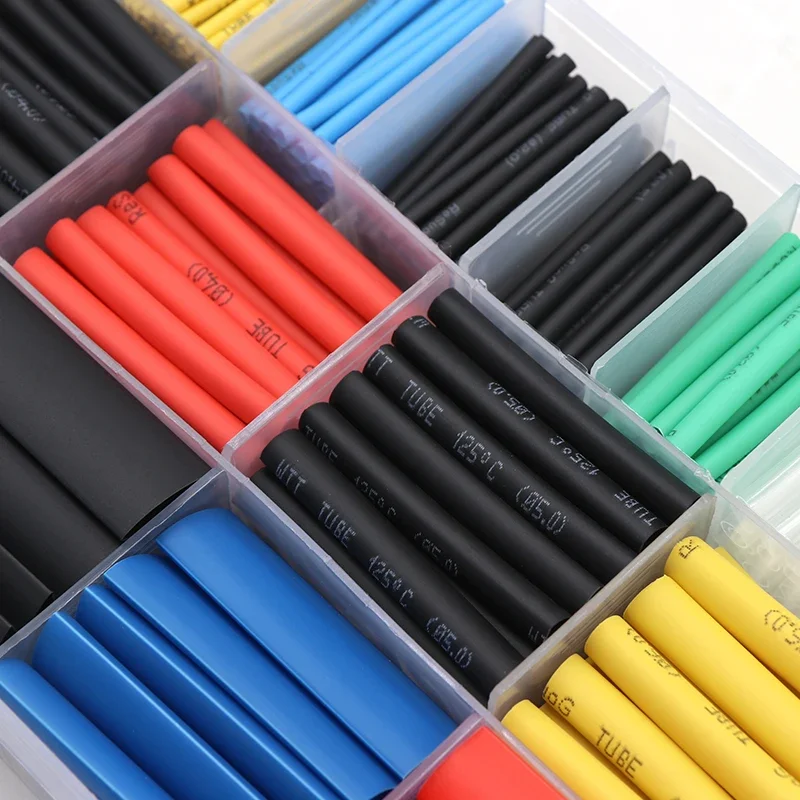 102-750pcs Heat Shrink Tube Kit 2:1 Thermoresistant Wrapping Assorted 3:1 Heat Shrink Tubing Set Wire Cable Insulation Sleeving