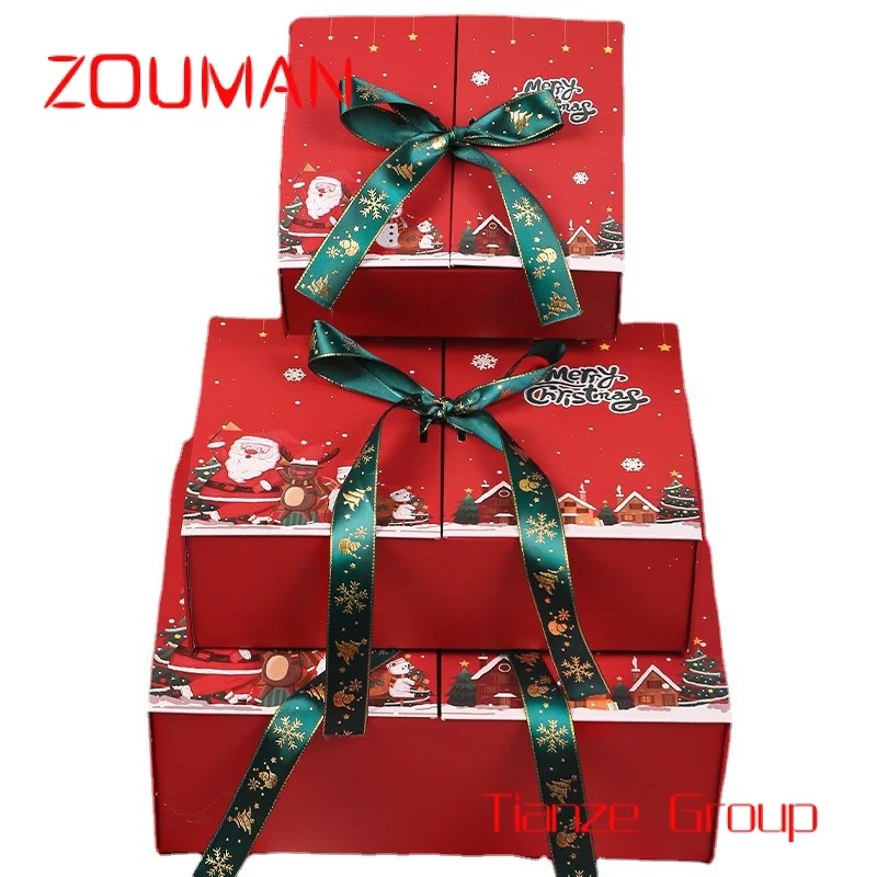 2023 Groothandel Luxe Hot Sale Papieren Zak Doos Kerst Geschenkdozen Verpakking Kerst Geschenkdoos