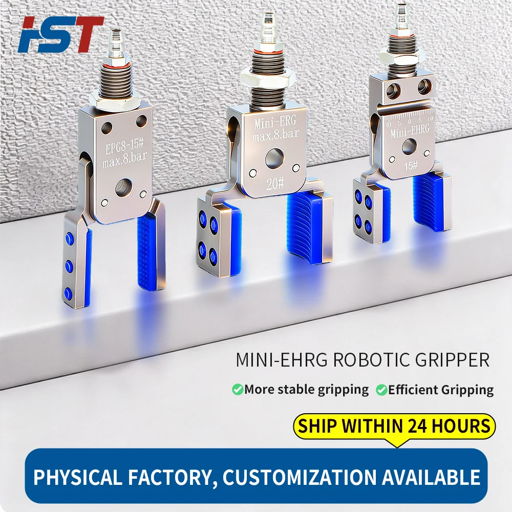 MINI-EHRG Pneumatic Mini Gripper With Magnetic Detection Sensor For Injection Manipulator Robot Finger Nozzle Clip