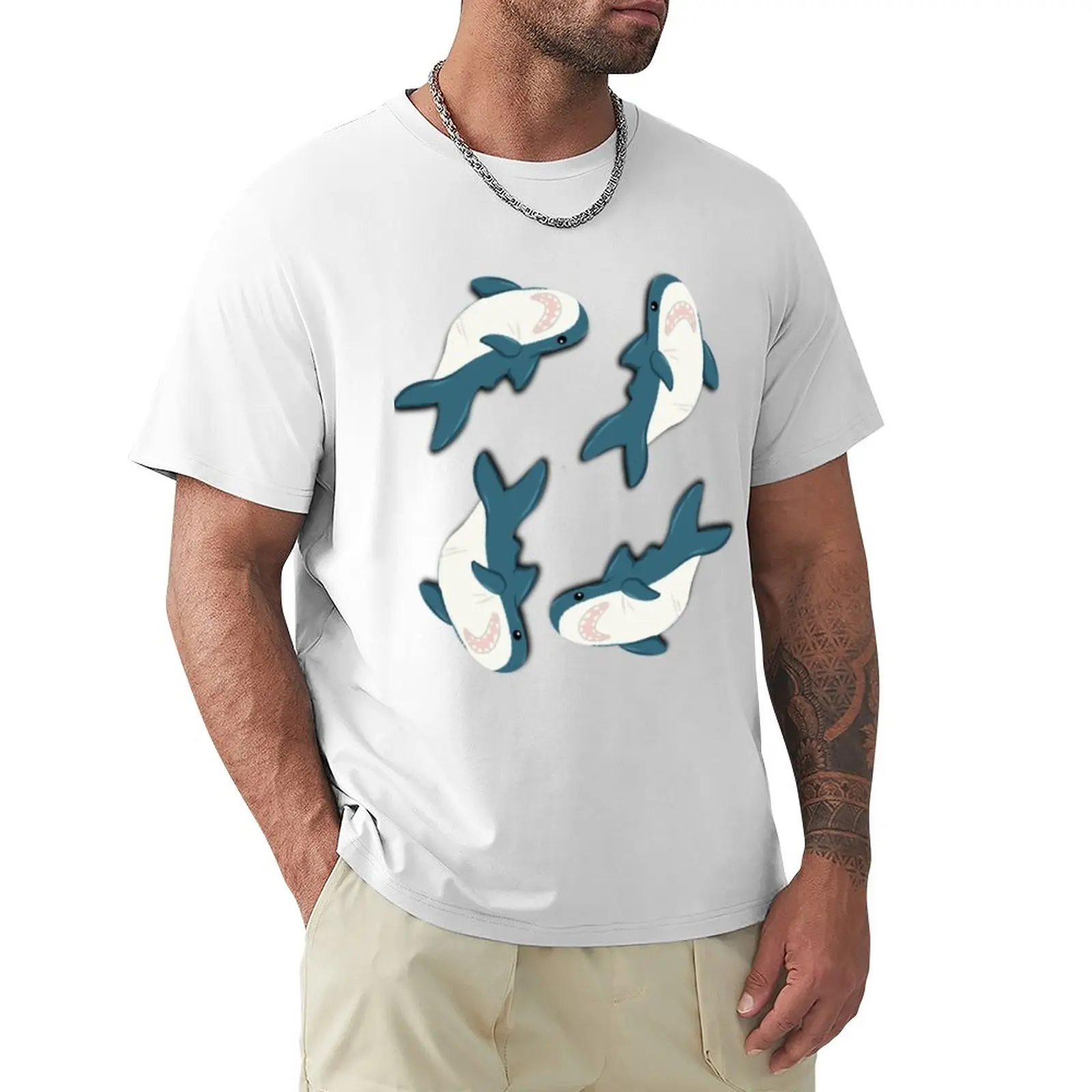 Shark - Yellow T-Shirt Aesthetic clothing tees plain white t shirts men