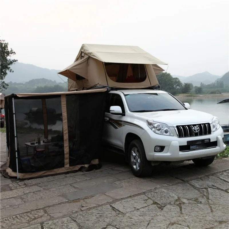 Popular self-driving tour car tent, outdoor camping car tent foldable car side canopy back canopy wholesale