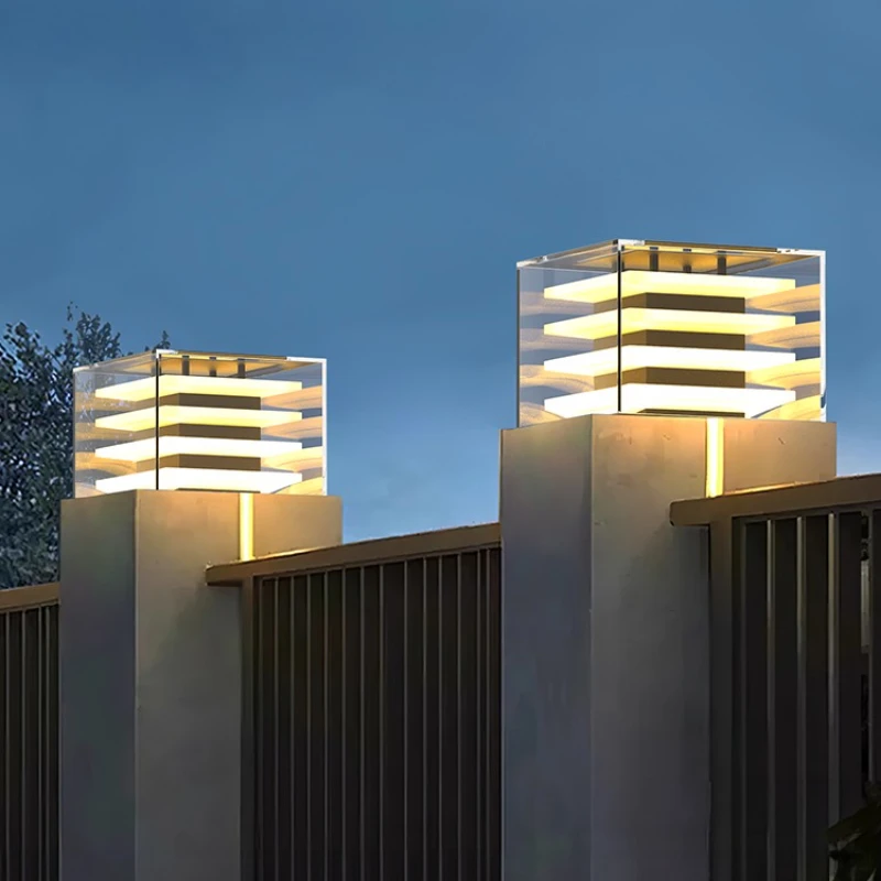 

Solar outdoor pillar light courtyard villa courtyard wall door pillar light 2025 new column light