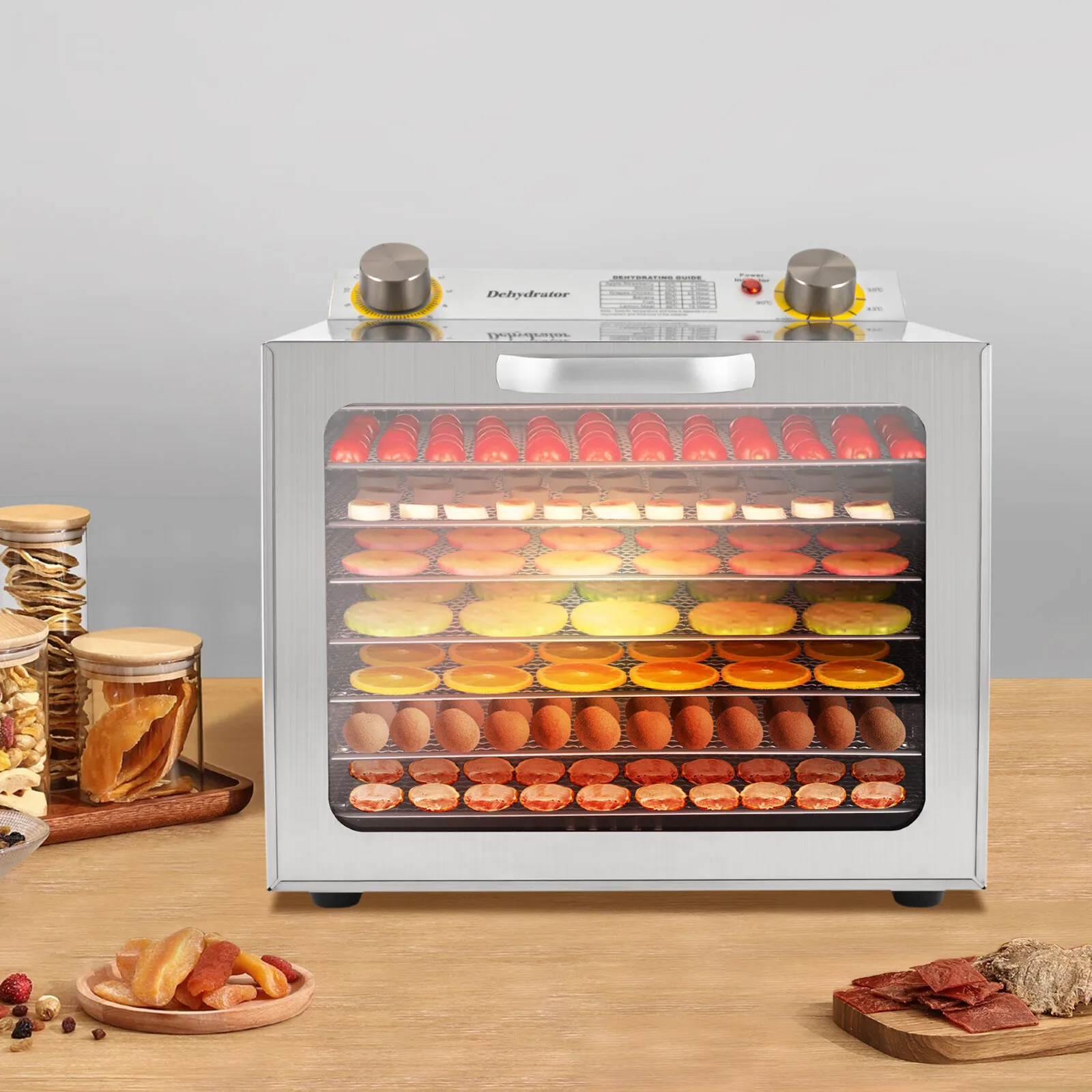 آلة تجفيف الطعام من الفولاذ المقاوم للصدأ، آلة تجفيف الطعام للاستخدام المنزلي