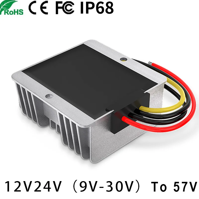 12V - 57V Transformer 12V to 57V DC-DC Booster 9V-30V to 57V 3A 5A DC power converter inverter Power charger for vehicle