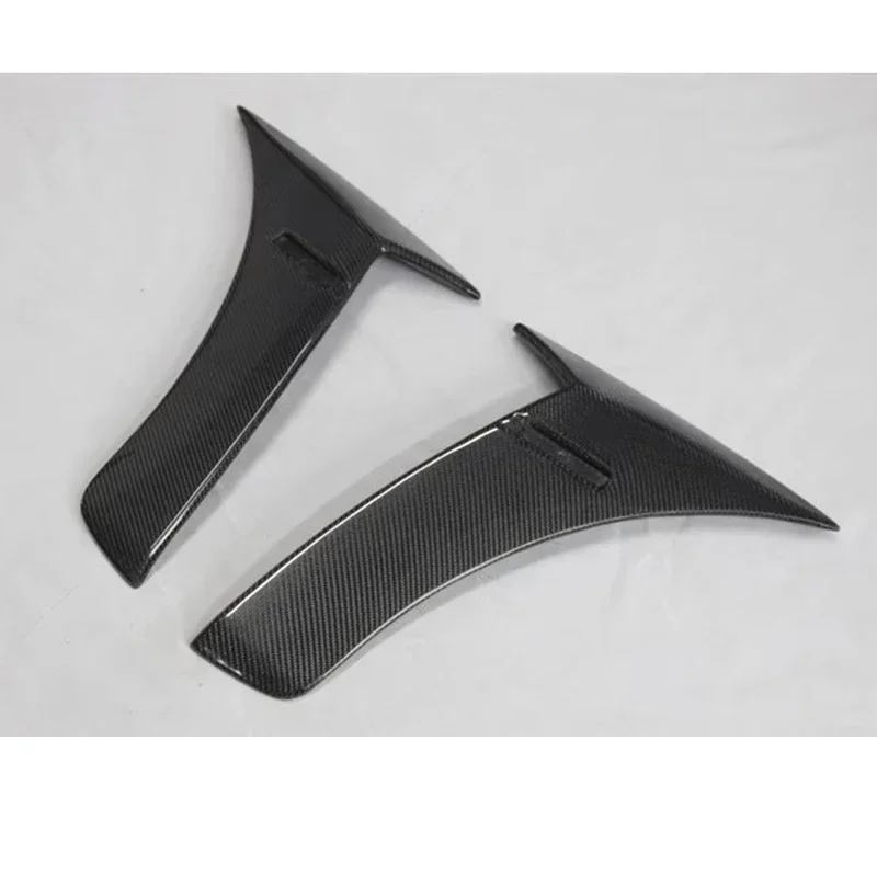 أغطية زعانف فتحة التهوية للحاجز الأمامي من ألياف الكربون، مجموعة هيكل السيارة المعدلة والمحدثة #4