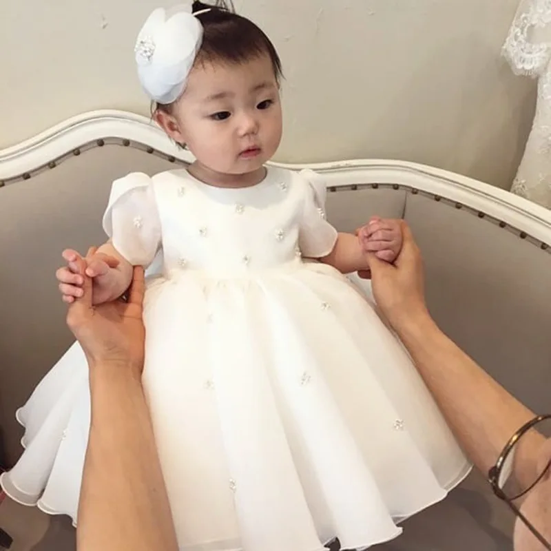 Elegant Princess Baby Girls Dresses for Eid Formal Occasions Kids First Communion Dresses for Children Wedding Birthday Baptism