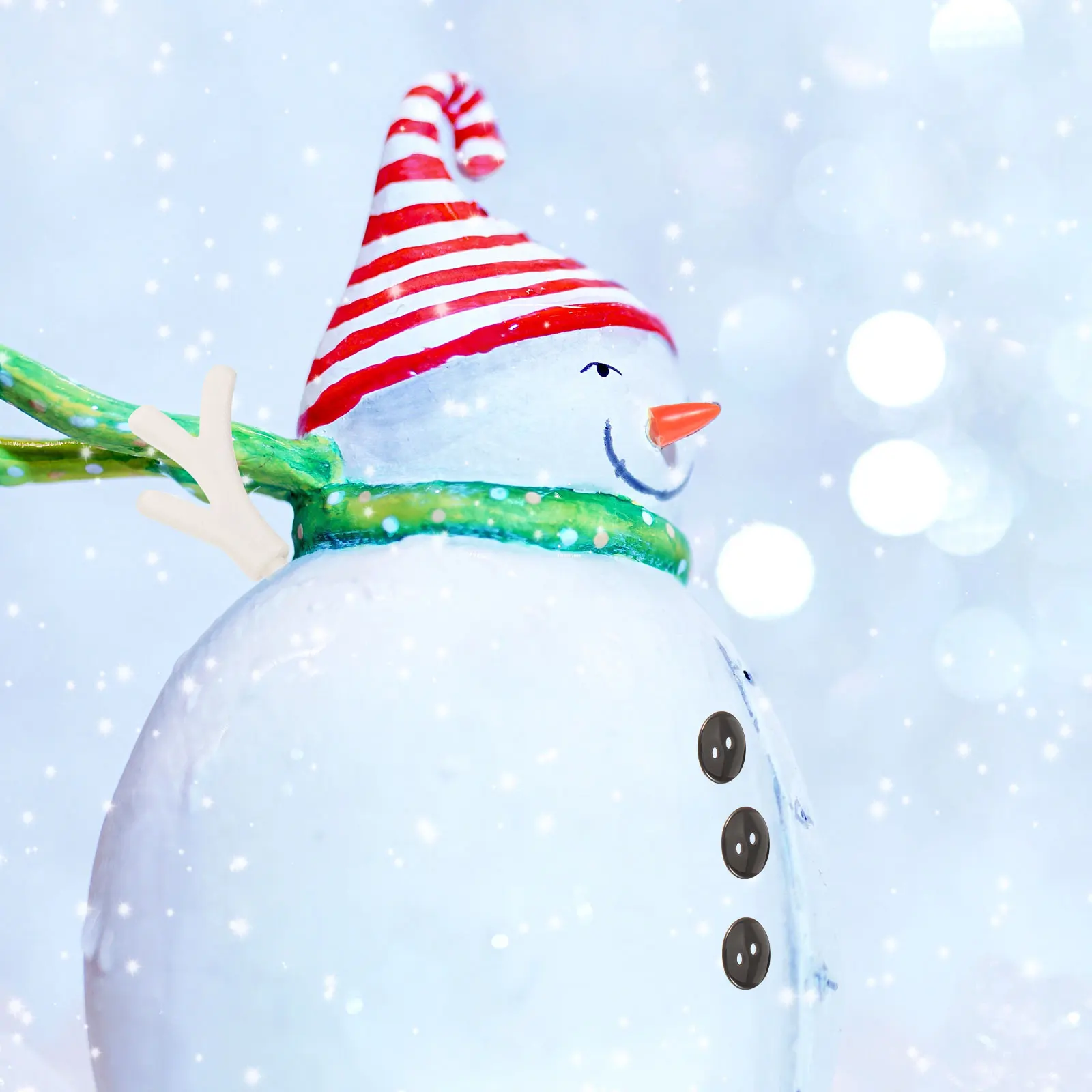 

1 Set Diy Snowman Craft Material Kit Christmas Party Decor Xmas Ornament Decorative Durable Safe Easy Assemble Festive Home