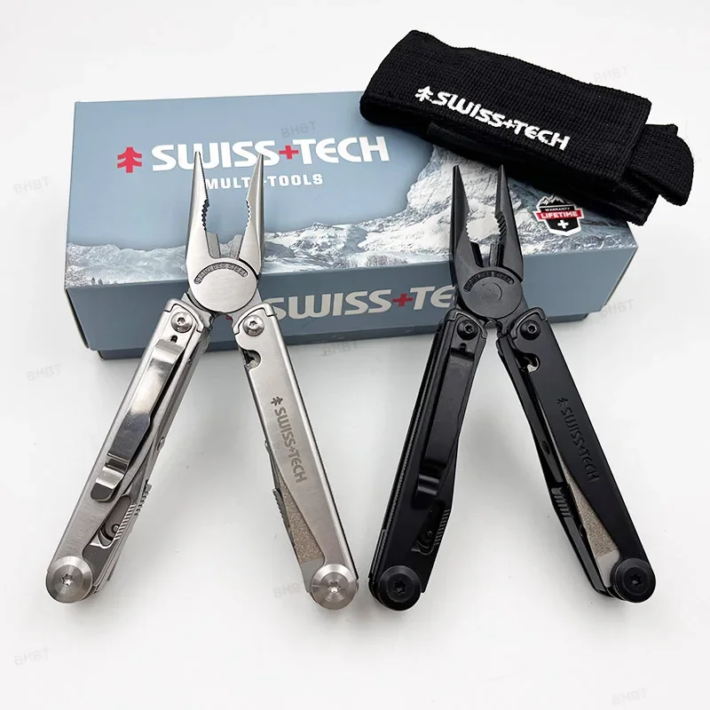 SWISS TECH 18-in-1 multifunctional pliers folding multifunctional tool portable EDC outdoor camping equipment