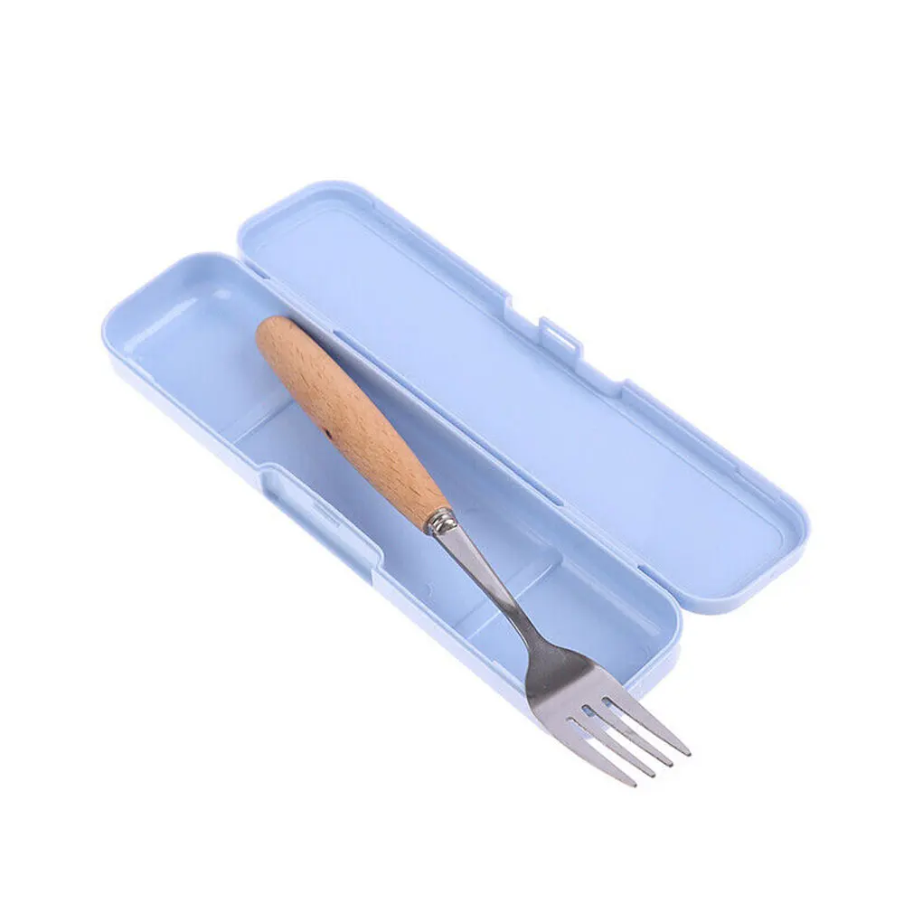 Universal Portable PP Travel Tableware Storage Box Case Food Dinnerware Kitchen Fork Spoon Box For Kid School Cutlery