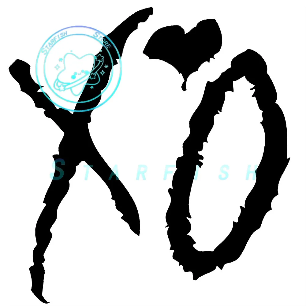 

The Weeknd XO PET Sticker Car SUV Truck Window Laptop Wall Art Trim Decal Black Silver-White Universal Waterproof Exterior Parts