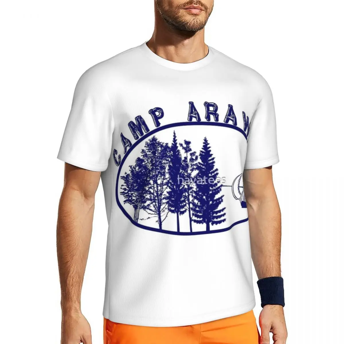 Sleepaway Camp Arawak Men's Short-sleeved Mesh Classic Loose Cool Comfortable T-Shirt