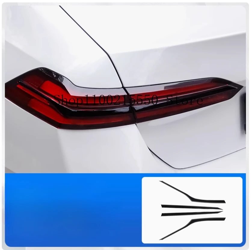 アクセサリー-bmw-g60-5-シリーズ-530i-viii-g61-g68-2023-2024-テールライト装飾ストリップ黒グリルステッカー修正