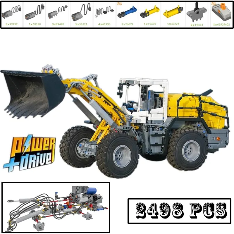 

НОВЫЙ колесный погрузчик MOC L580 XPower The Ultimate Loader RC Engineering Vehicle Building Blocks Bricks Kit Детские игрушки Подарки на день рождения