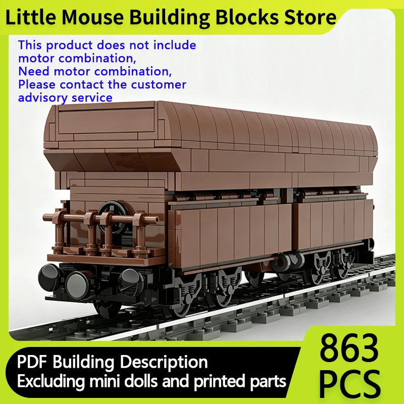 City Car Model MOC Building Bricks Self Unloading Hopper Wagon Modular Technology Gifts Holiday Assemble Children Toys Suit