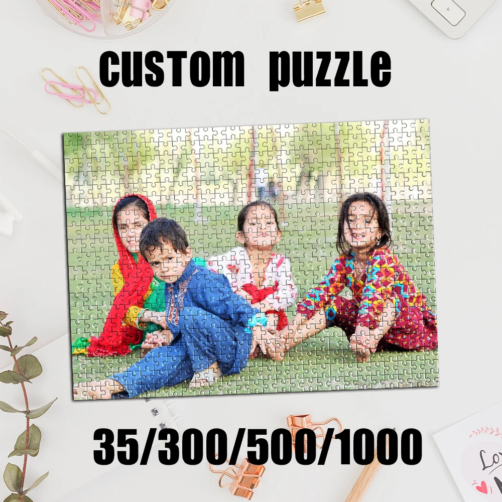 35/300/500/1000 Stück personalisiertes individuelles Foto, Gruppenfoto von Kindern, Puzzle, individuelles handgefertigtes Geburtstagsgeschenk, personalisiertes Geschenk