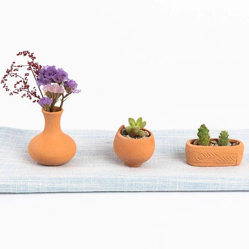 مزهرية سيراميك صغيرة لديكور المنزل ، مجموعة أدوات يدوية ، مزهرية محاكاة ، زخارف ، هدايا كلاسيكية ، لعبة مصغرة ، نموذج مصغر