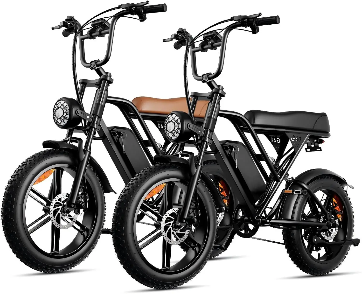 

750W Black Brown Electric Bicycle With Removable 15ah Battery For Adults Big Fat Tire Max Load 150kg Ebike Adult