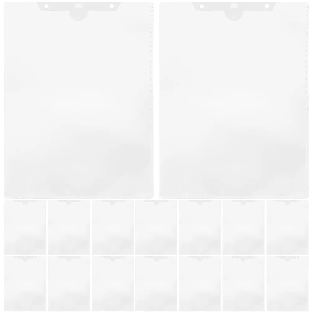 24Pcs File Folder Clear Plastic Document Organizer Paper Storage Bag Office Use File Holder Protective Document Folder