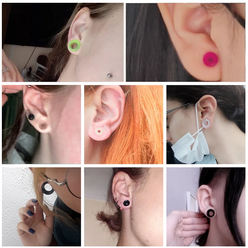 ZS 1 Pair Colored Acrylic Ear Plug And Tunnel Clear Green Black Ear Gauges 2-16MM Screw Ear Expander Sterchers Piercing Jewelry